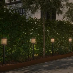 Solar tuinpadverlichting Coupar, zwart, aluminium, IP44