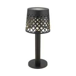 Solar-accu-tafellamp 36631, IP44, zwart