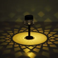 Solar-accu-tafellamp 36631, IP44, zwart