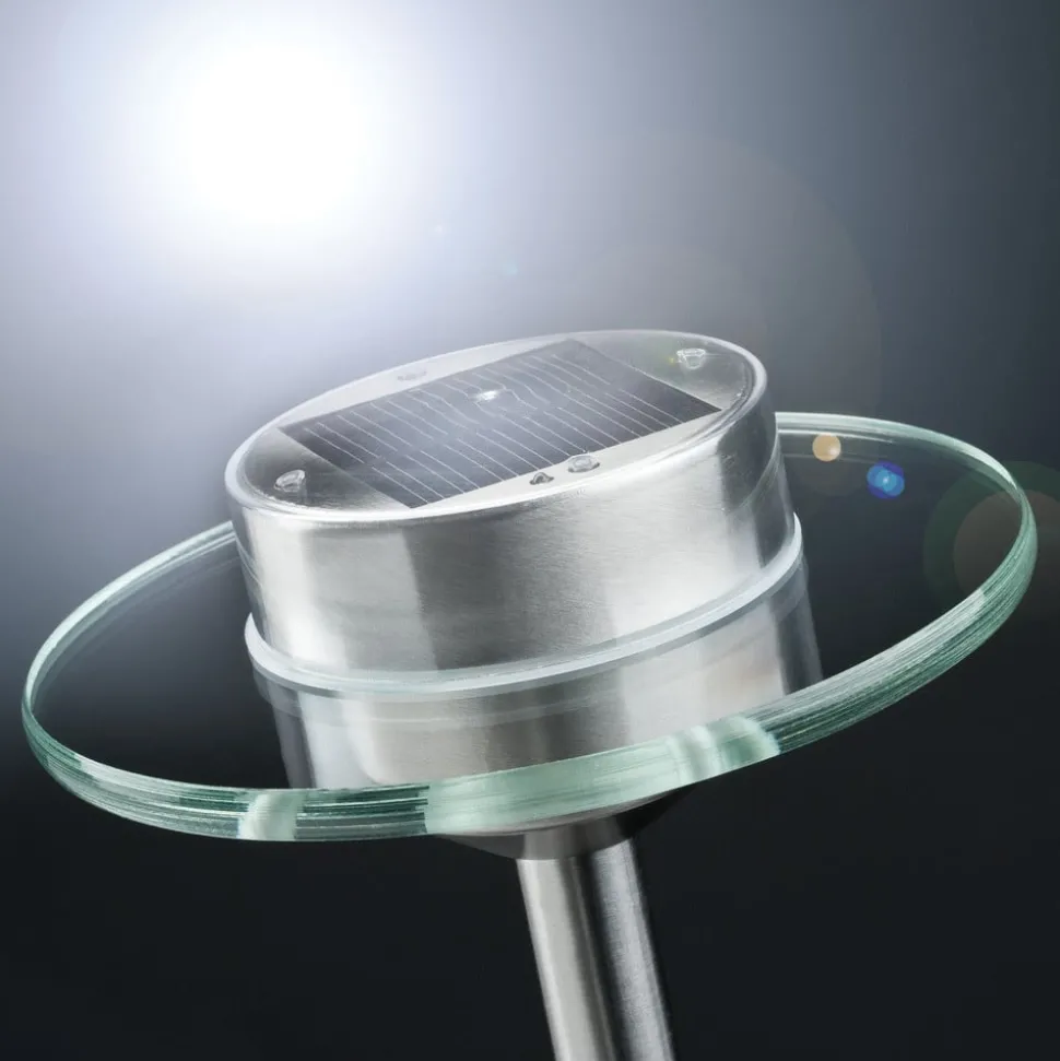 solarlamp Ufo m. LED IP44 uit roestvrij staal