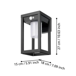 Solar-LED buitenwandlamp Martano met sensor