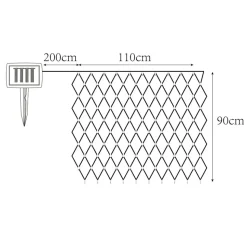 Solar-LED lichtgordijn IP44 110x90cm 100-lamps