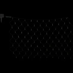 Solar-LED lichtgordijn IP44 110x90cm 100-lamps