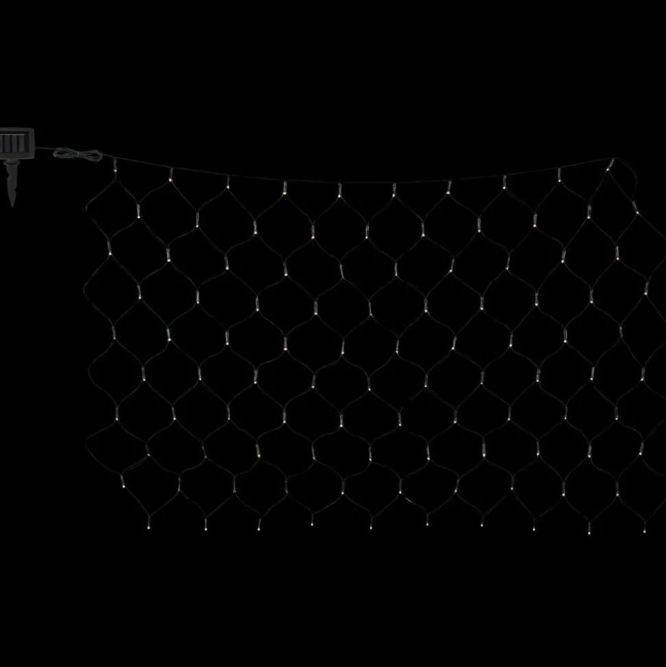 Solar-LED lichtgordijn IP44 110x90cm 100-lamps