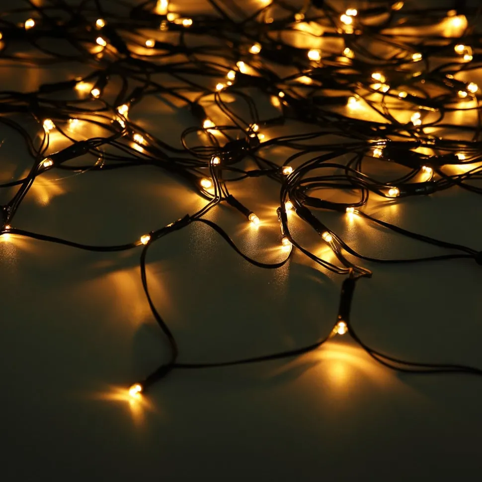 Solar-LED lichtgordijn IP44 110x90cm 100-lamps