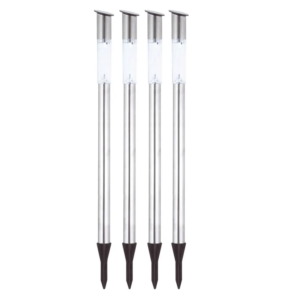 Solar-LED tuinpadverlichting aardspies per 4-set