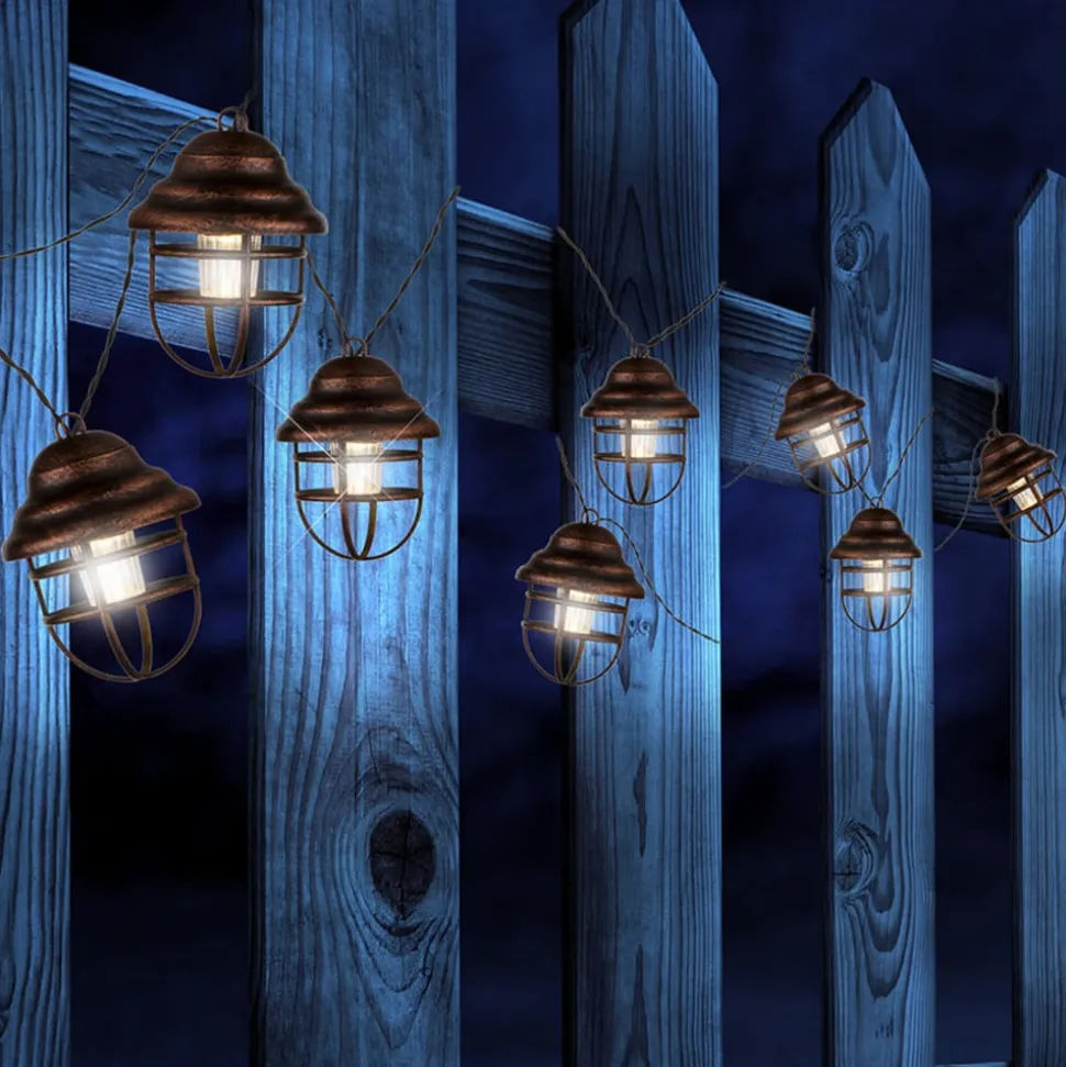 Solar-lichtketting Lina met 8 lantaarns