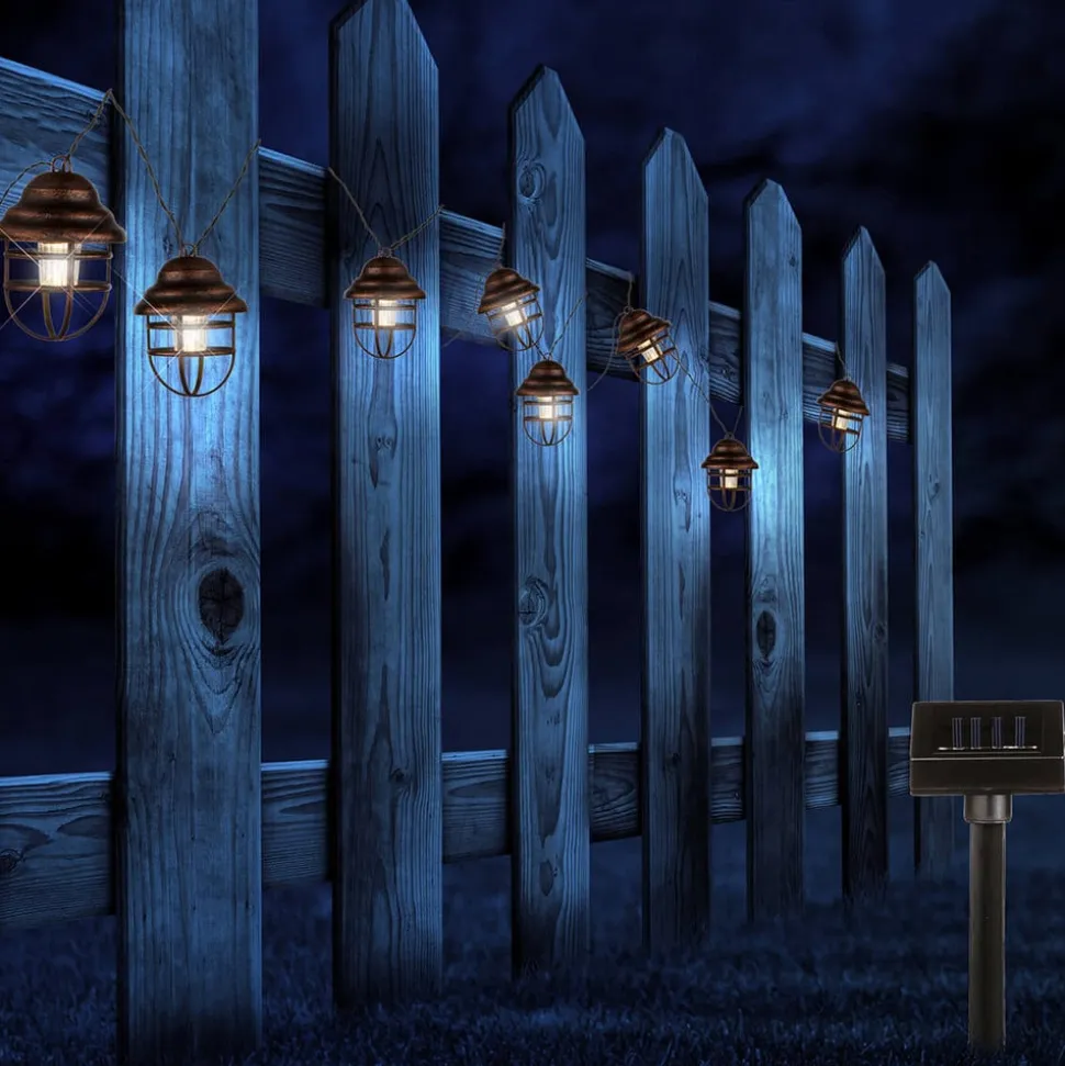 Solar-lichtketting Lina met 8 lantaarns