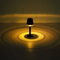 Solar-tafellamp 36632 van kunststof, zwart