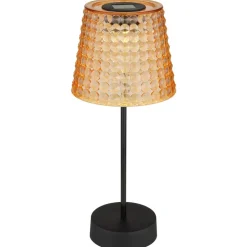 Solar-tafellamp 36634-2A in 2 per set zwart/amber