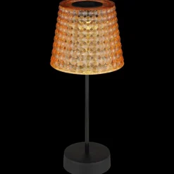 Solar-tafellamp 36634-2A in 2 per set zwart/amber