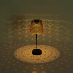 Solar-tafellamp 36634-2A in 2 per set zwart/amber