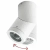 Soleo spot, wit, IP44, draaibaar, aluminium