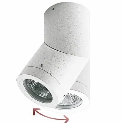 Soleo spot, wit, IP44, draaibaar, aluminium