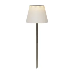 Solini LED grondspies lamp, wit/zilver, hoogte 90 cm