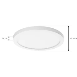 Solvie LED plafondlamp, wit, rond, Ø 30 cm