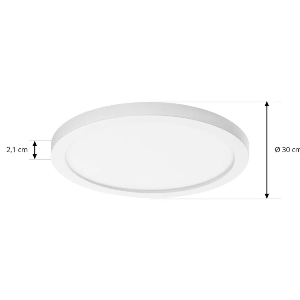 Solvie LED plafondlamp, wit, rond, Ø 30 cm