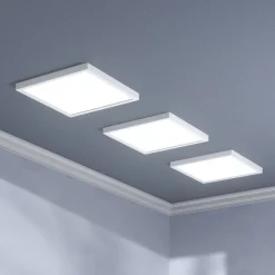 Solvie LED plafondlamp, wit, hoekig, 30 x 30 cm