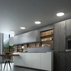 Solvie LED plafondlamp, zilver, rond, Ø 30 cm