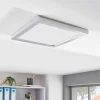 Solvie LED plafondlamp, zilver, hoekig, 30 x 30 cm