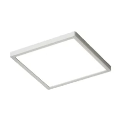 Solvie LED plafondlamp, zilver, hoekig, 30 x 30 cm