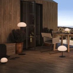 Sponge LED terraslamp, zwart/wit, metaal, IP65