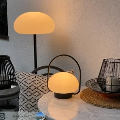 Sponge LED terraslamp, zwart/wit, metaal, IP65