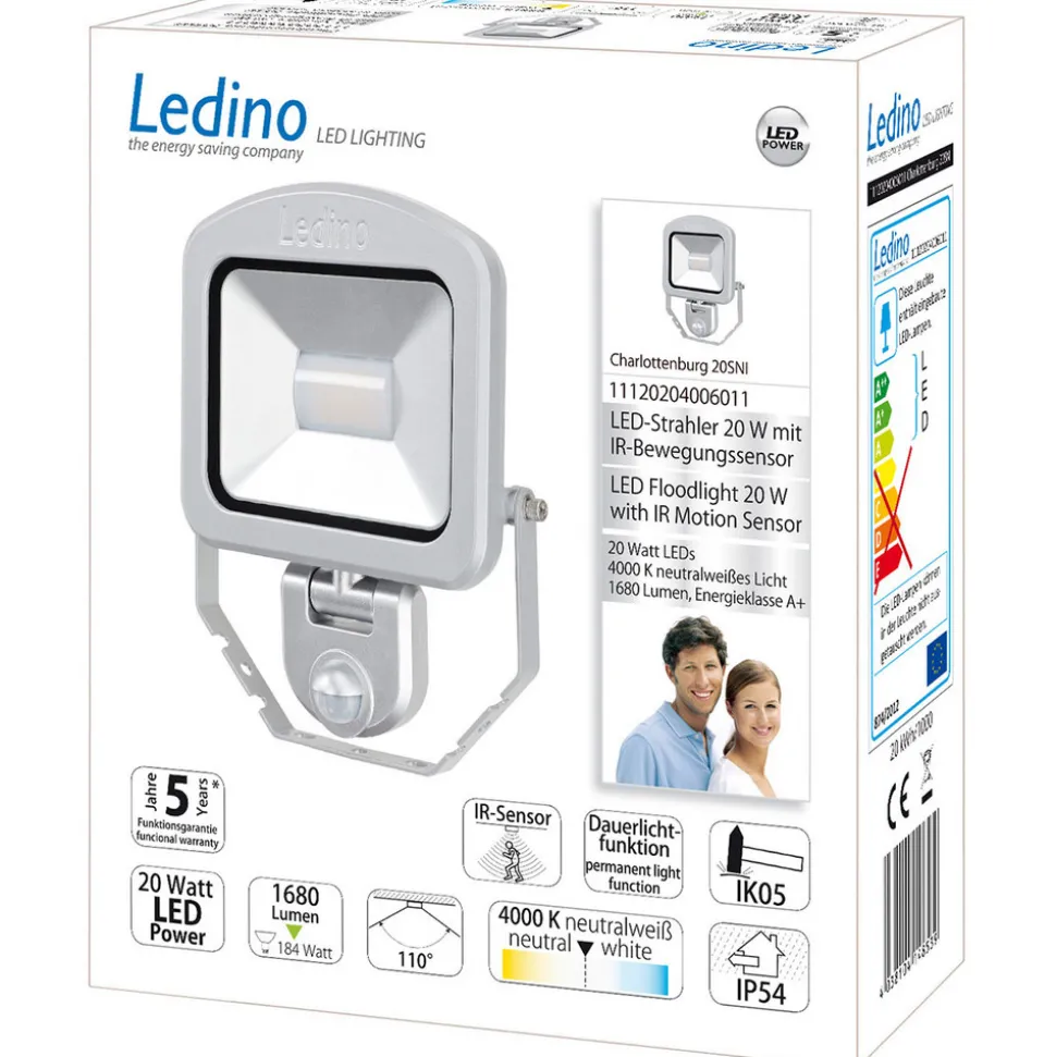 Spot Charlottenburg Sensor zilver 20W 4.000K