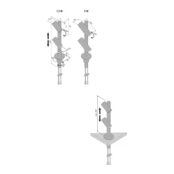 Spot LED Duo spot 2 x 3 W, zwart, 3.000 K