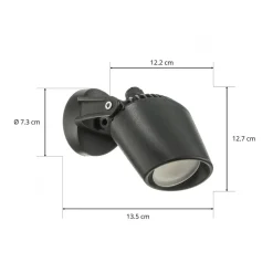 Spot Minitommy-EL 1-lamps CCT zwart/frosted