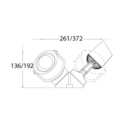 Spot Minitommy-EL 2-lamps CCT zwart/frosted
