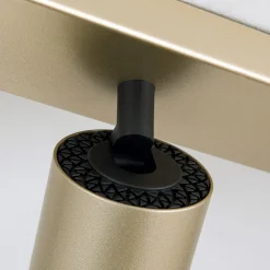 Spot Sean, 6-lamps, goudkleurig, metaal, draaibaar