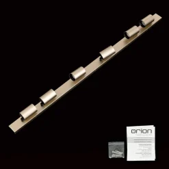 Spot Sean, 6-lamps, goudkleurig, metaal, draaibaar