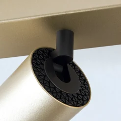 Spot Sean, 4-lamps, goudkleurig, metaal, draaibaar gemonteerd