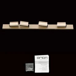 Spot Sean, 4-lamps, goudkleurig, metaal, draaibaar gemonteerd