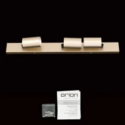 Spot Sean, 3-lamps, goudkleurig, metaal, draaibaar gemonteerd