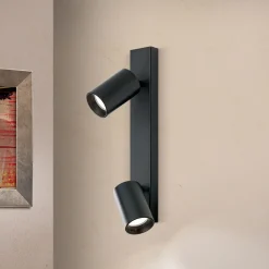 Spot Sean 2-lamps, zwart