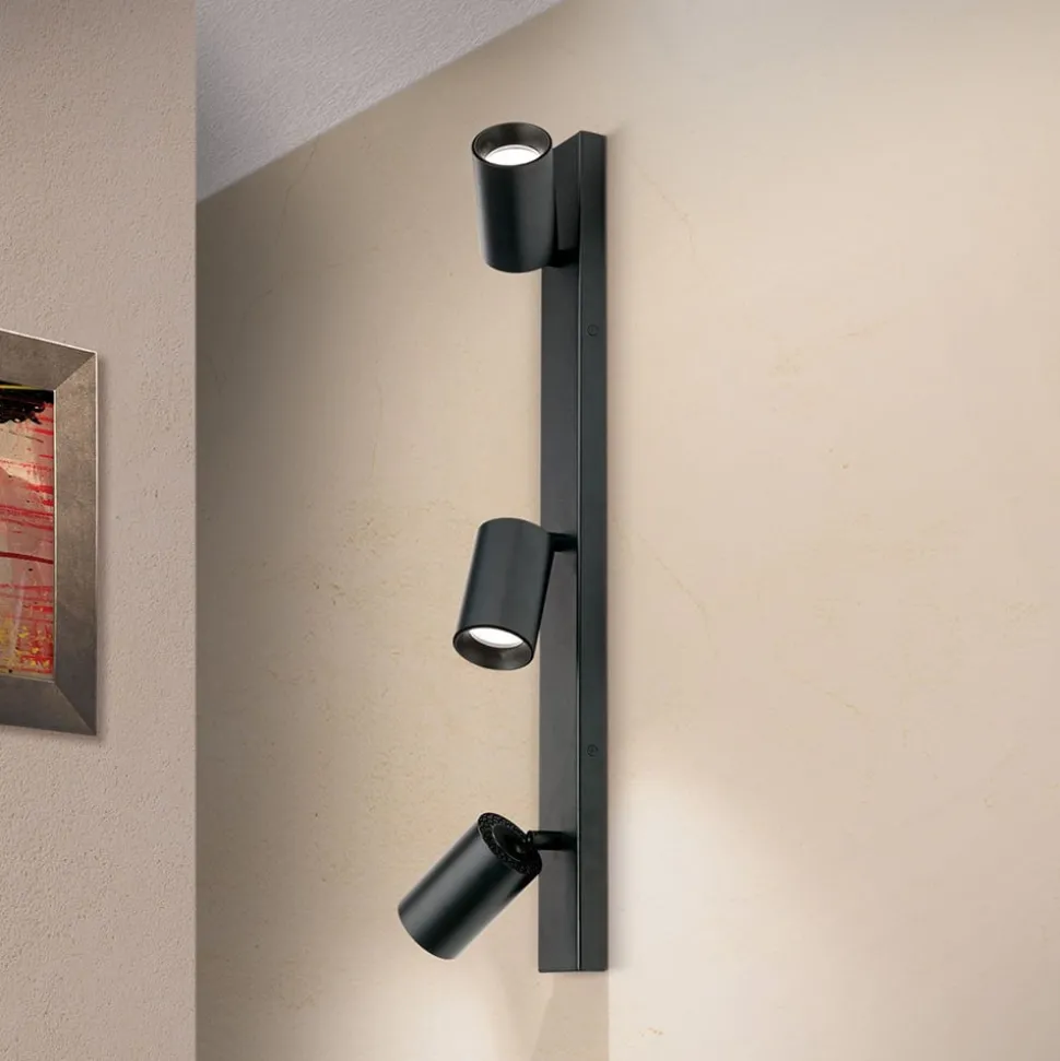 Spot Sean 3-lamps, zwart