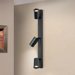 Spot Sean 3-lamps, zwart