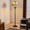Sprookjesachtige vloerlamp Emily in Tiffany-stijl