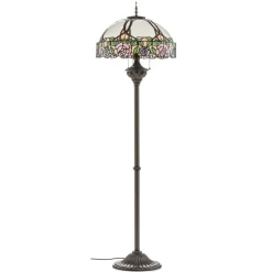 Sprookjesachtige vloerlamp Emily in Tiffany-stijl