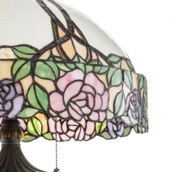 Sprookjesachtige vloerlamp Emily in Tiffany-stijl