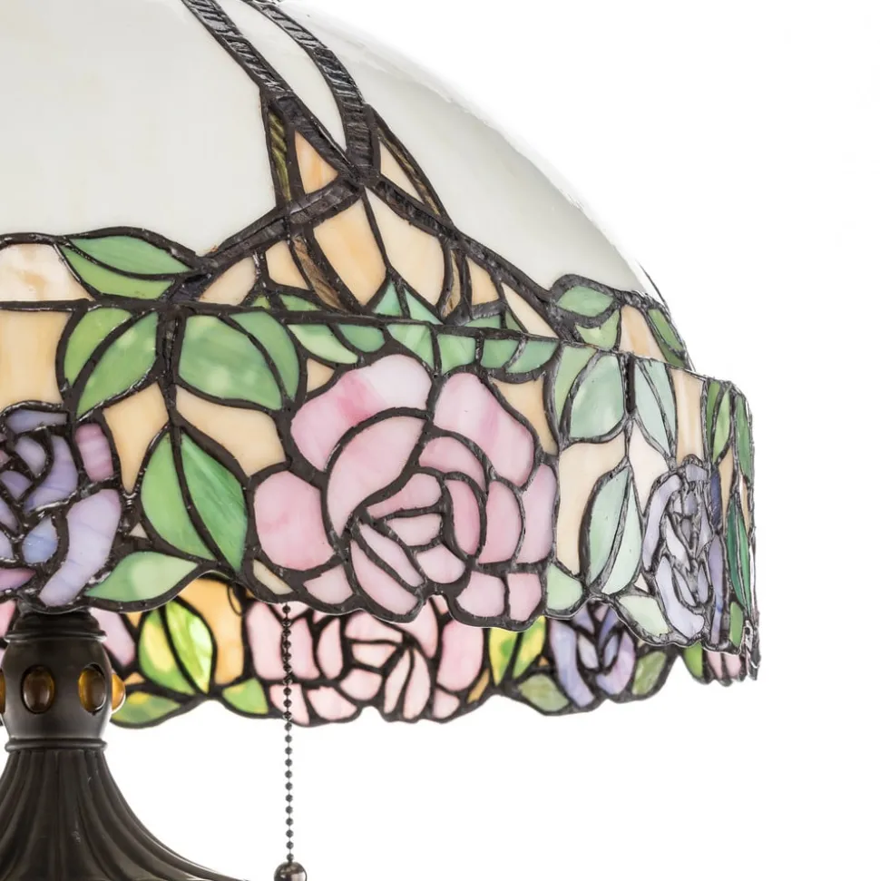 Sprookjesachtige vloerlamp Emily in Tiffany-stijl
