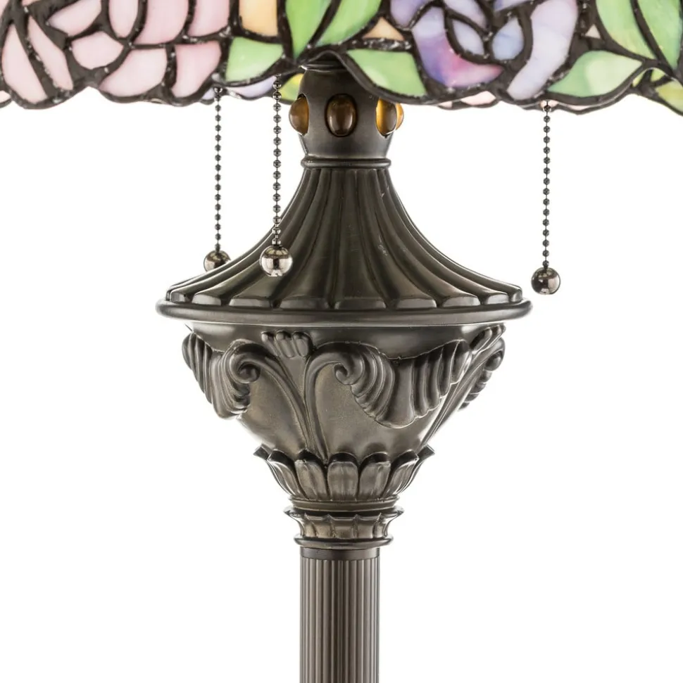Sprookjesachtige vloerlamp Emily in Tiffany-stijl
