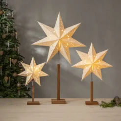 Staande ster Karo Maxi eiken naturel/wit