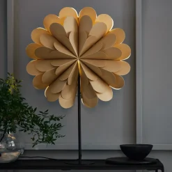 Staande ster Maravilla, goud/zwart Hoogte 68 cm