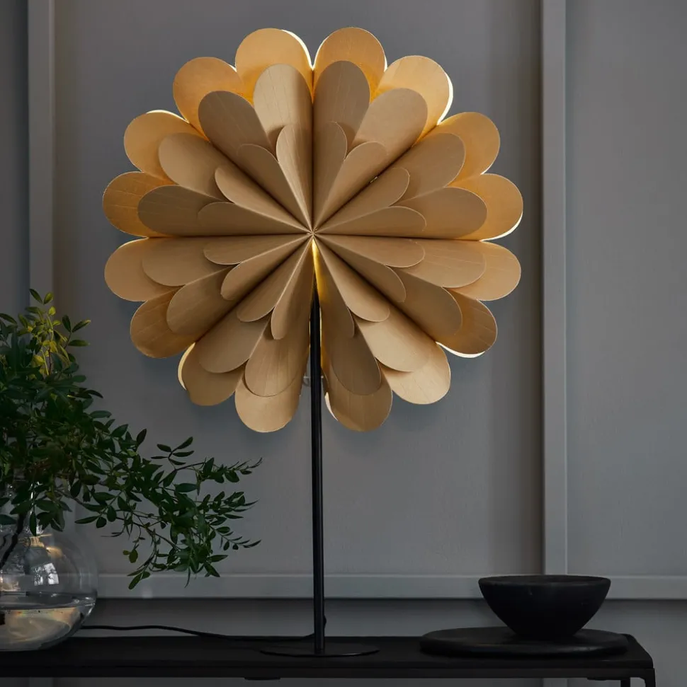 Staande ster Maravilla, goud/zwart Hoogte 68 cm