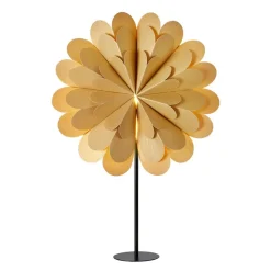 Staande ster Maravilla, goud/zwart Hoogte 68 cm