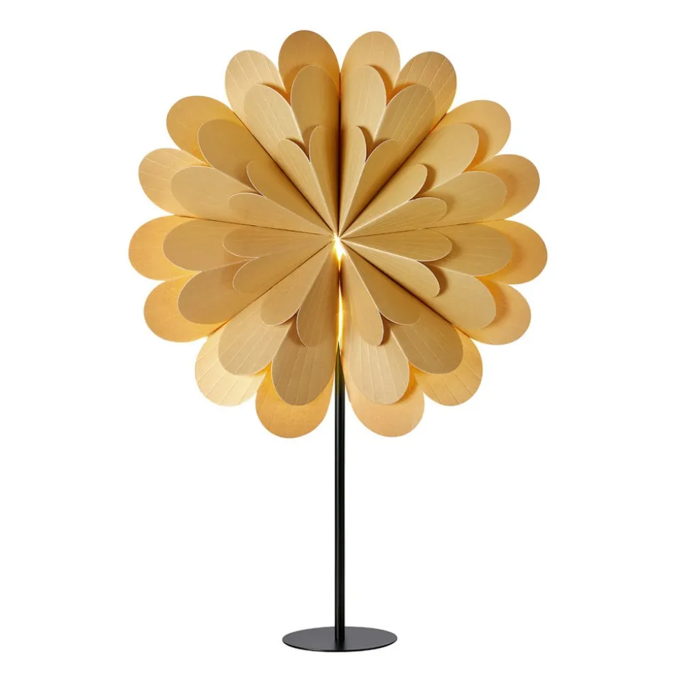 Staande ster Maravilla, goud/zwart Hoogte 68 cm