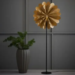 Staande ster Maravilla, goud/zwart Hoogte 150 cm